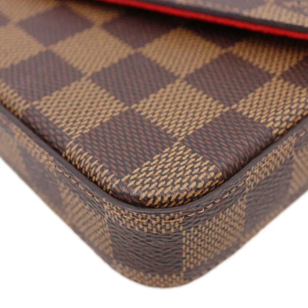 Louis Vuitton  Felicie Pochette Damier Ebene Crossbody Bag Brown - Picture 10 of 13